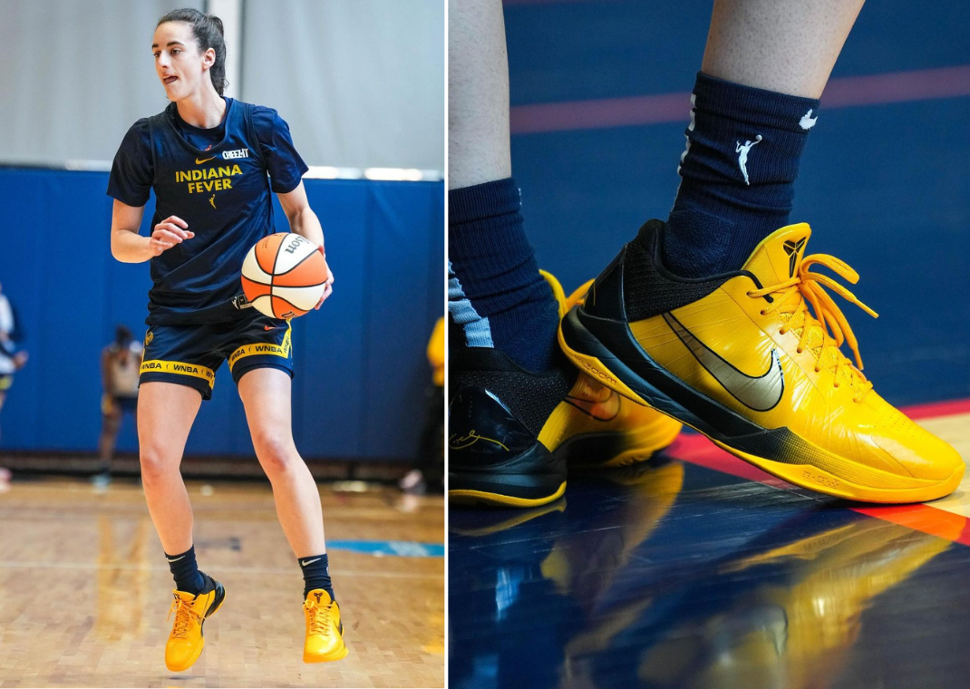 Caitlin Clark Nike Kobe 5 Protro Yellow PE