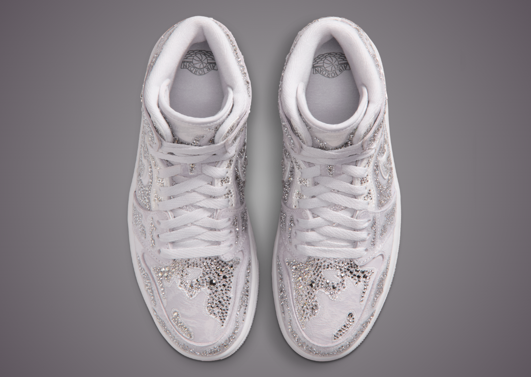 Swarovski x Air Jordan 1 Retro High Vast Grey (W) Release Date - Top