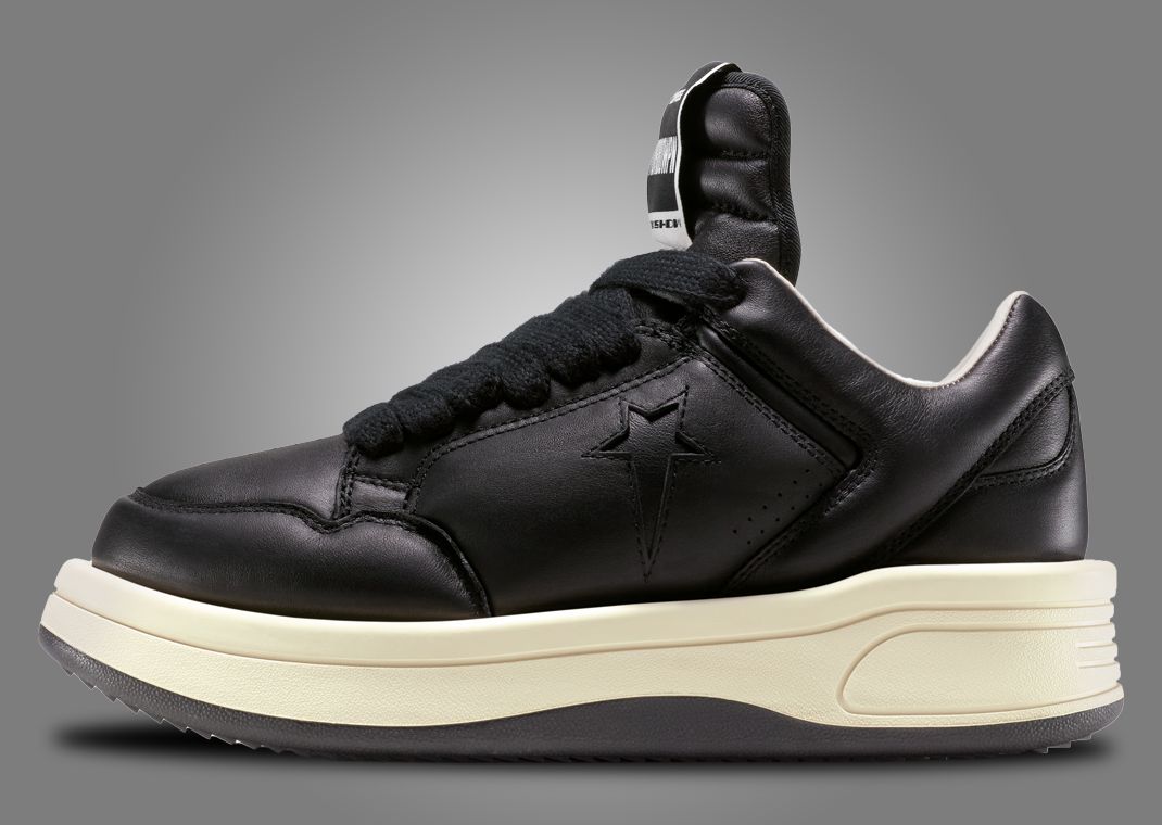 Rick Owens x Converse DRKSHDW TURBOWPN Ox Black Lateral