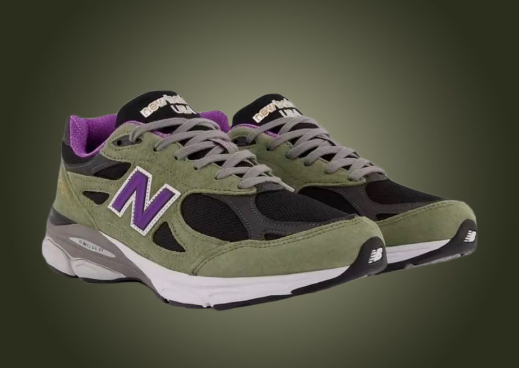 New Balance 990v3 Made In USA By Teddy Santis Green Purple