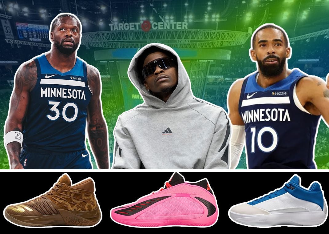 Julius Randle, Anthony Edwards, and Mike Conley