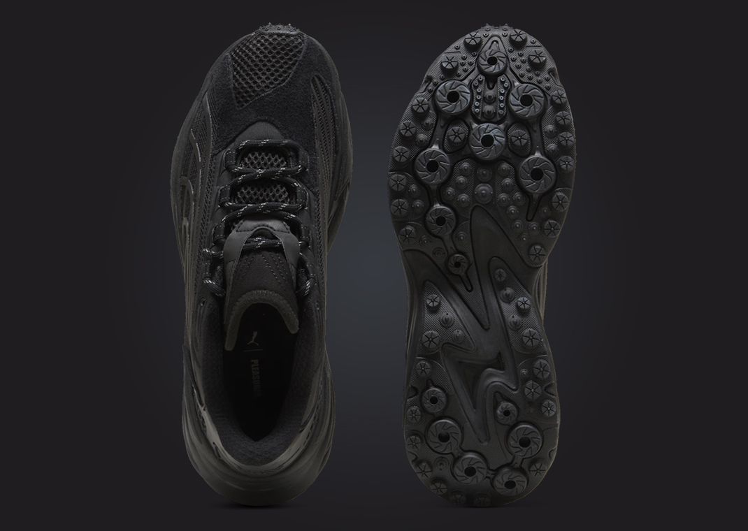 Pleasures x Puma Spirex Black Top and Outsole