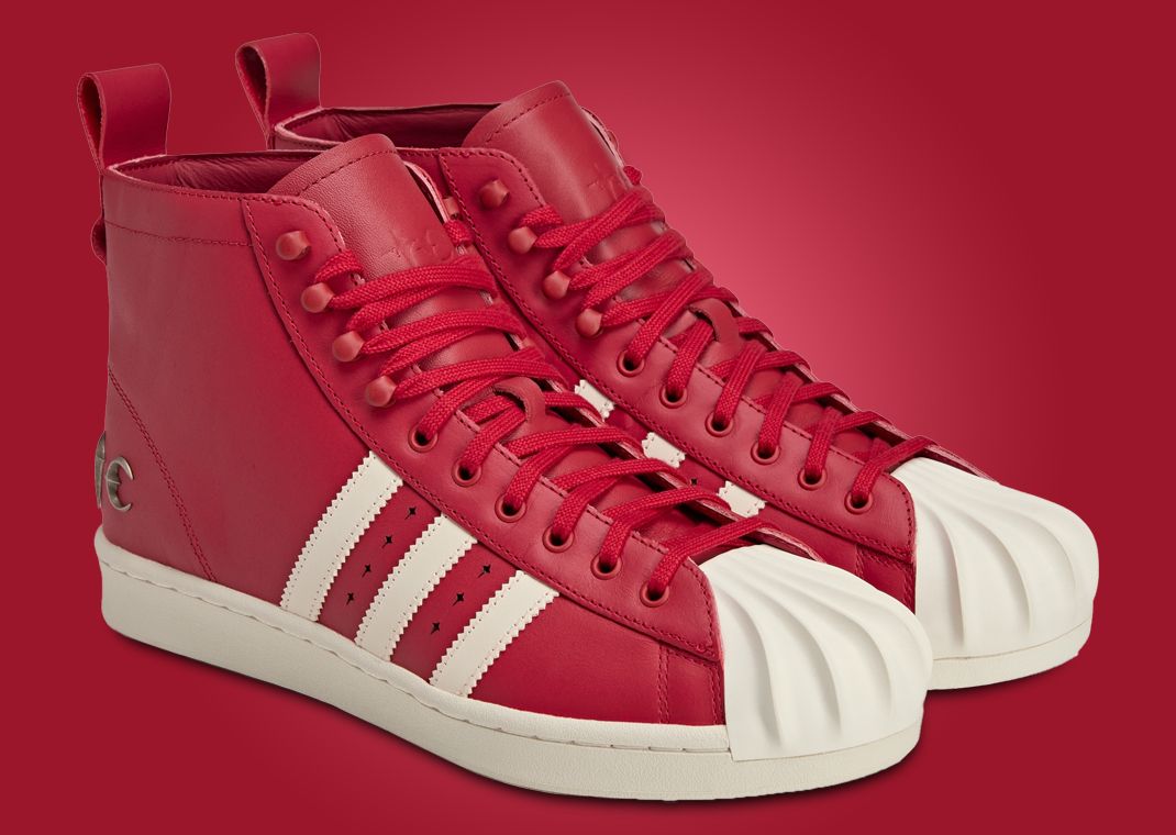 Thug Club x adidas Superstar Boots Red Angle