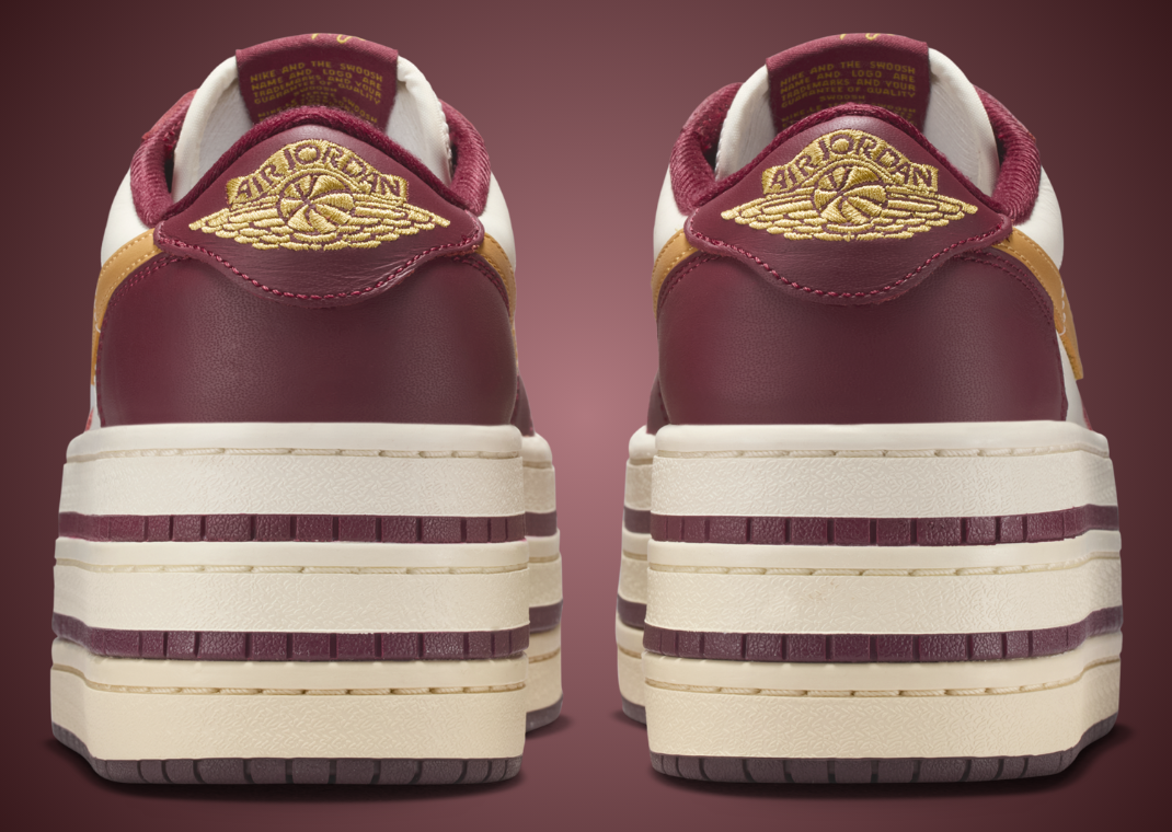 Air Jordan 1 Low Triple Stack Team Red (W) - Back