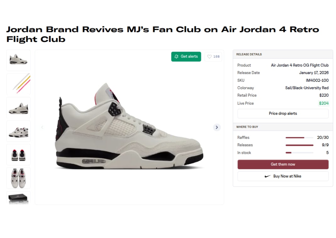 Where to Buy the Air Jordan 4 Retro Flight Club