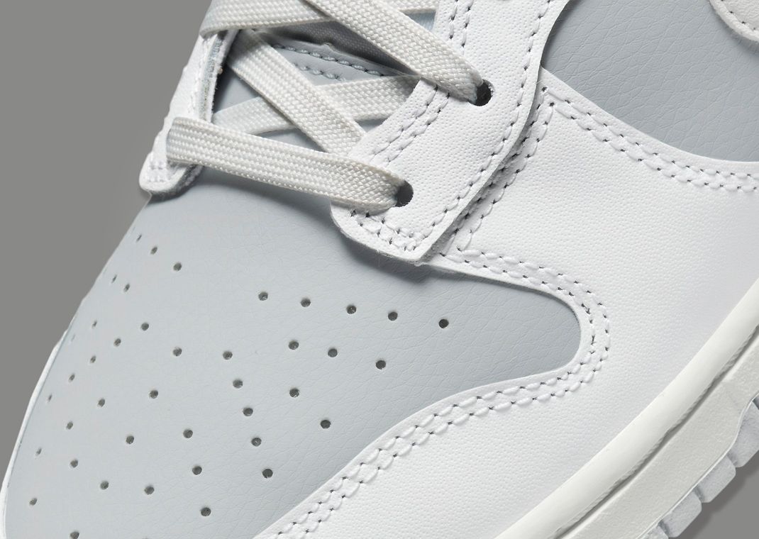Nike's Dunk High Suits Up In Summit White And Pure Platinum Leather