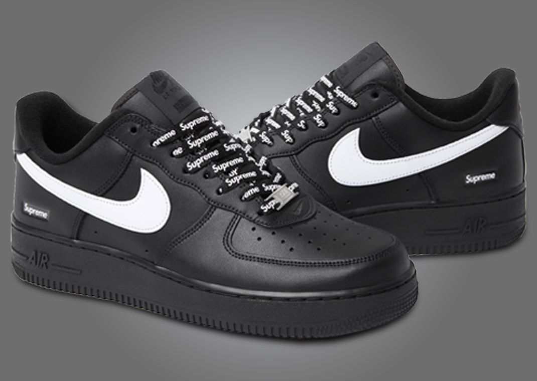 Supreme x Nike Air Force 1 Low Black White