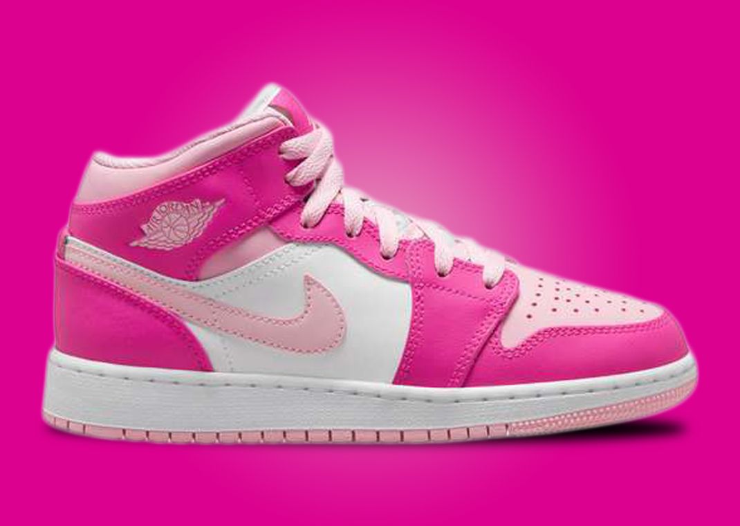 Air Jordan 1 Mid Medium Soft Pink Fierce Pink (GS)