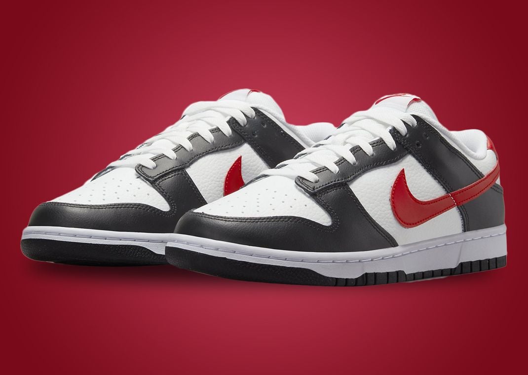 Nike Dunk Low White Black Red