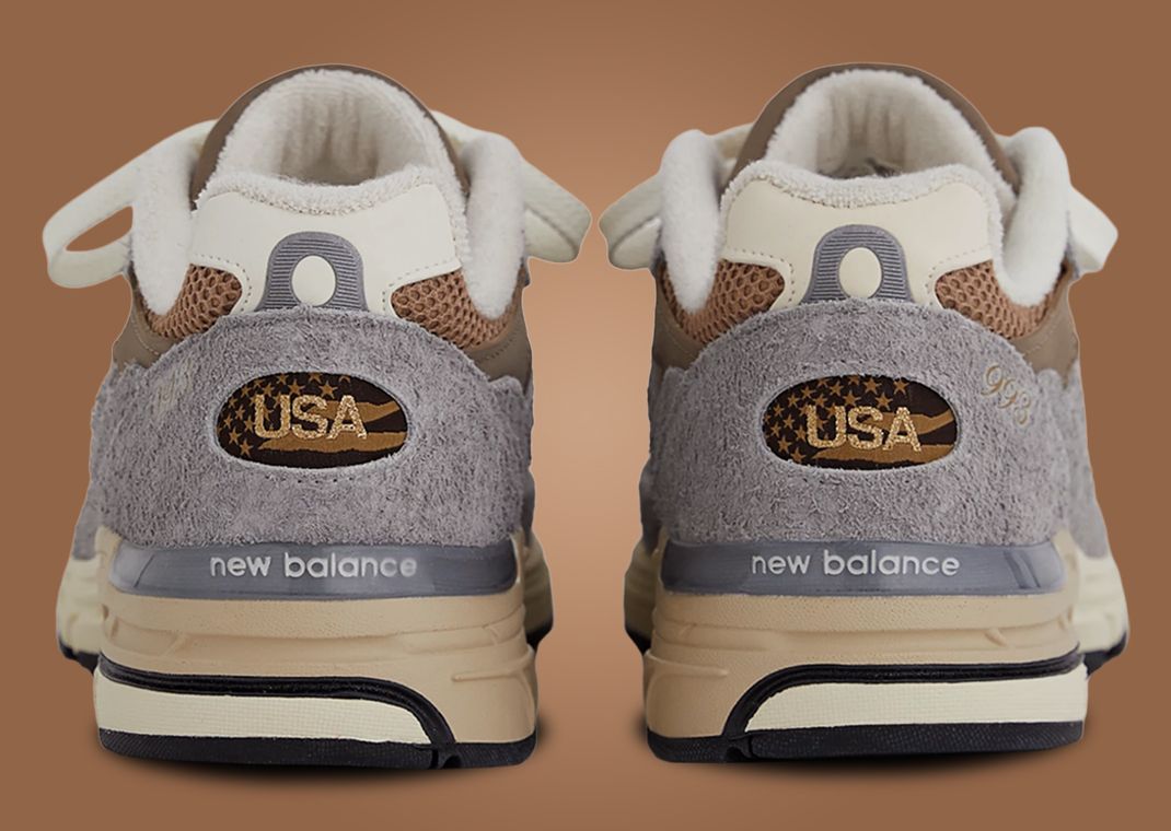 New Balance 993 Made in USA Sea Salt Castlerock Heel