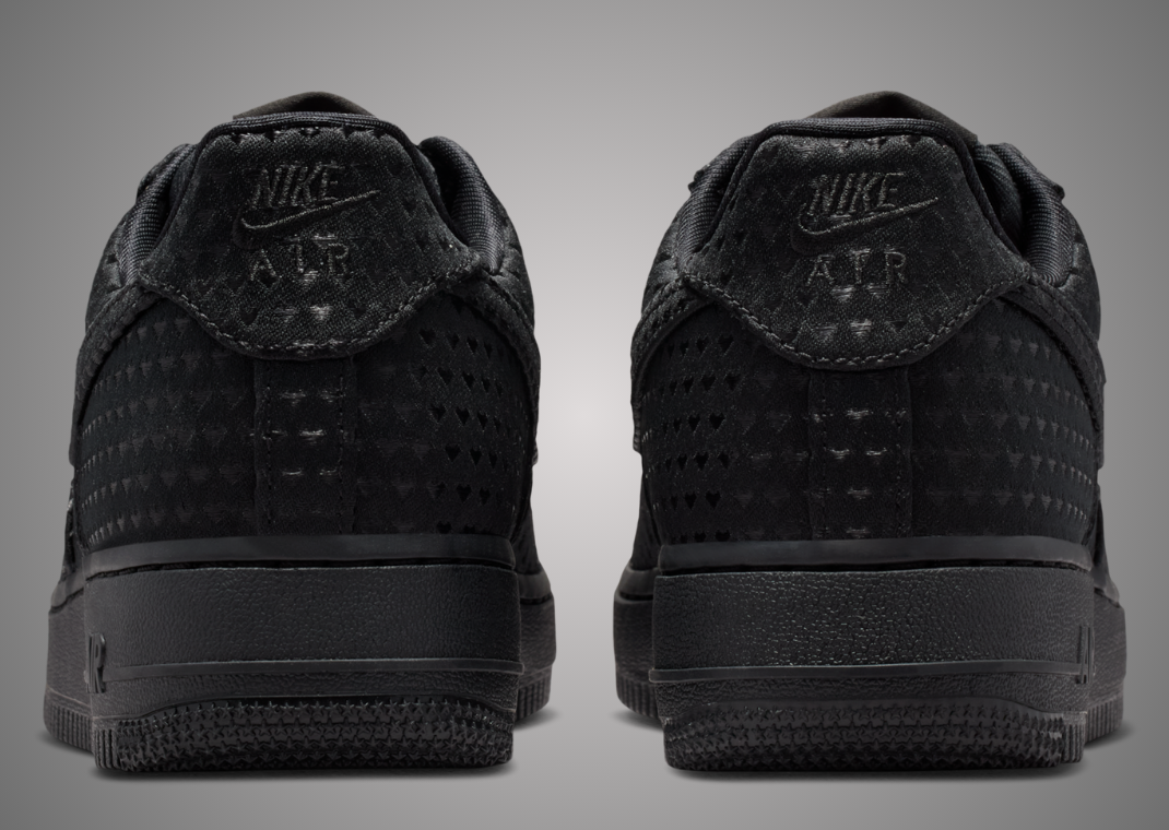 Nike Air Force 1 Low Valentine's Day Triple Black - Back