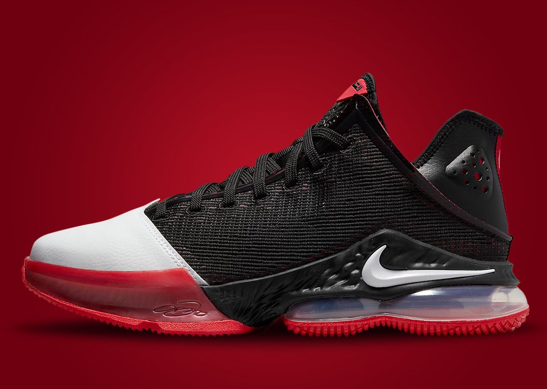 The Nike LeBron 19 Low Gets The Bred Treatment