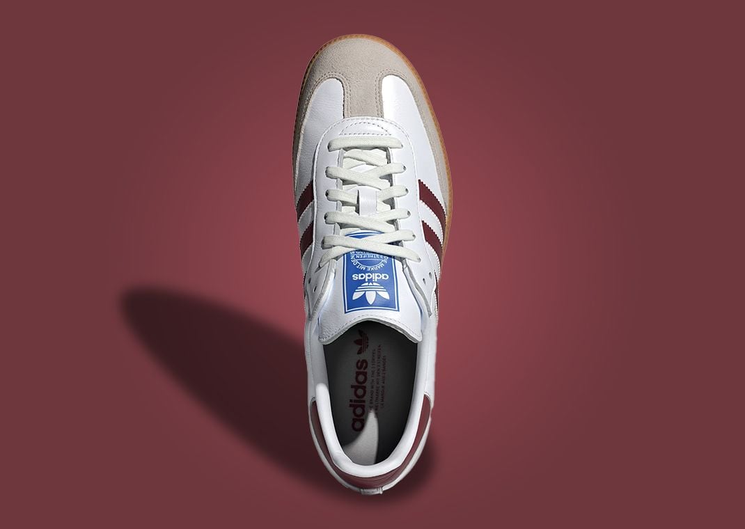 スニーカー Adidas Samba OG Cloud White Collegiate Burgundy IF3813 MEN'S ADIDAS Samba OG If3813 Cloud White / Collegiate