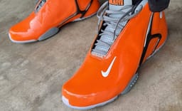 The SLAM x Nike Hyperflight is a Y2K-Era Classic in Orange Patent Leather