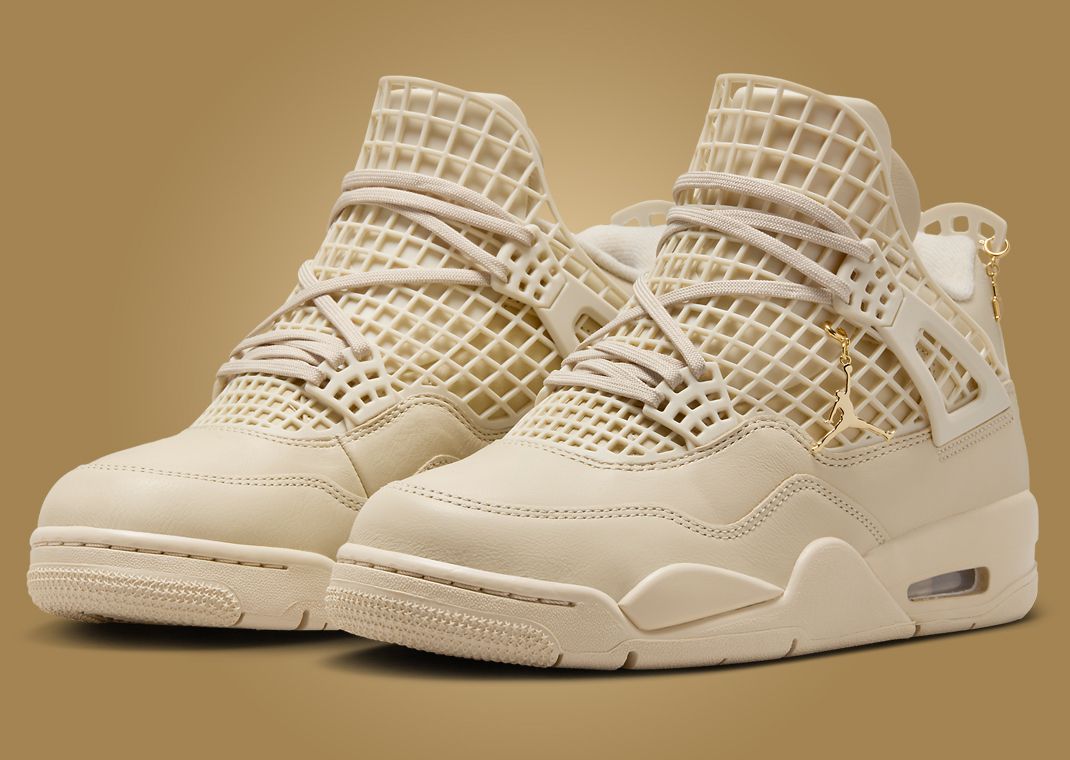 NIKE ☆ Air Jordan 4 Retro Women’s ‘Net Rattan’ The Women's Air Jordan 4 Retro NET Rattan is Available Now