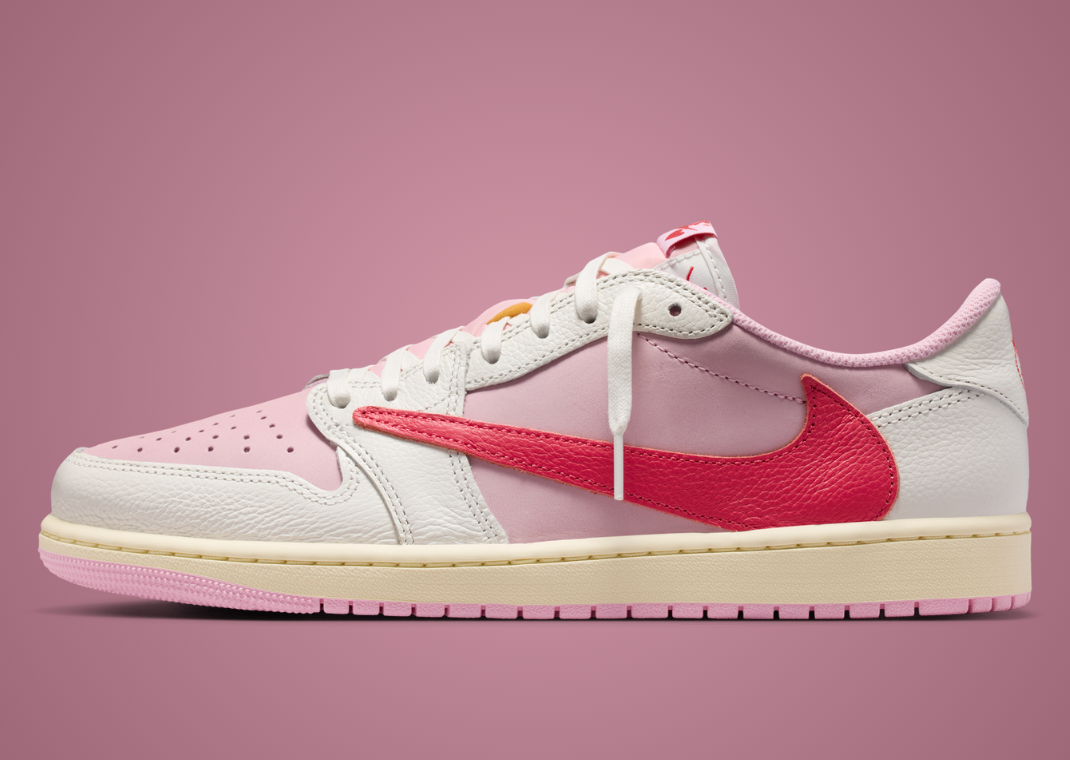 Travis Scott x Air Jordan 1 Retro Low OG Shy Pink Lateral