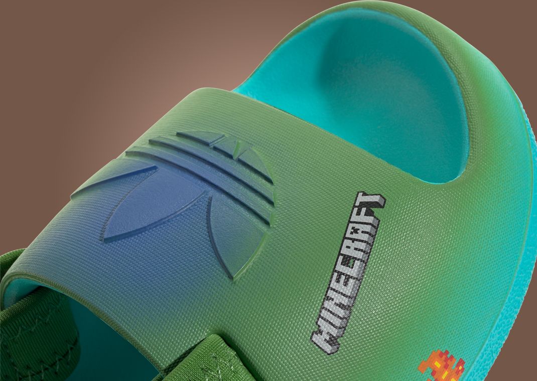 Minecraft x adidas Adifom Adilette Zombie (PS) Toe