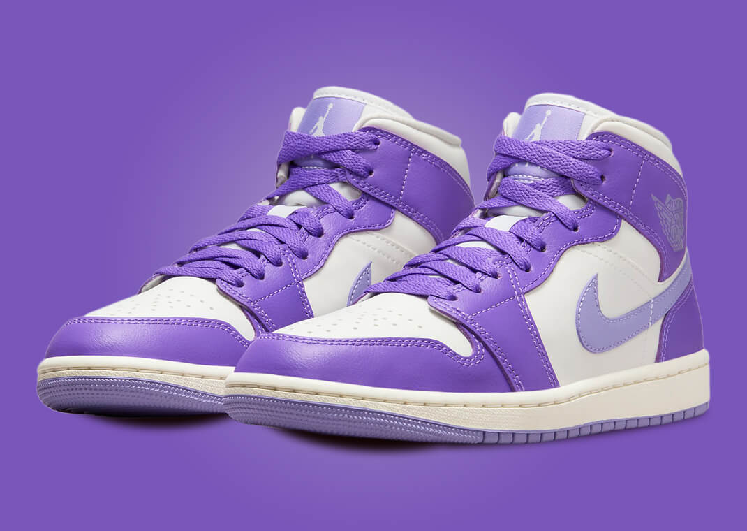 Air Jordan 1 Mid Action Grape Sky J Light Purple (W)