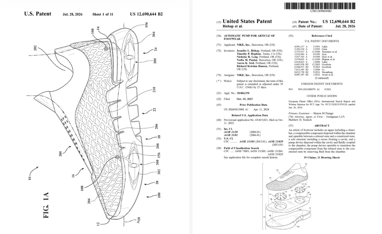 Nike Filed a New Patent Expanding its Sensory Footwear Exploration