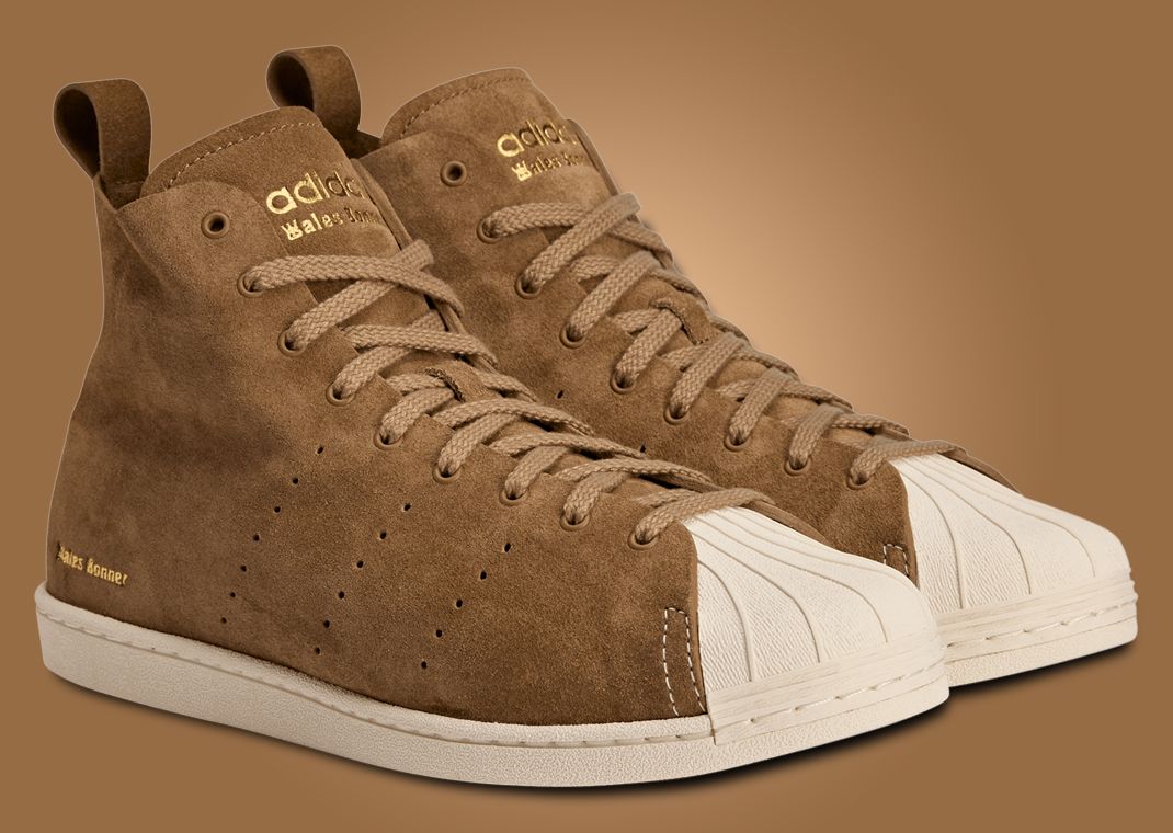 Wales Bonner x adidas Superstar Hi Brown Angle