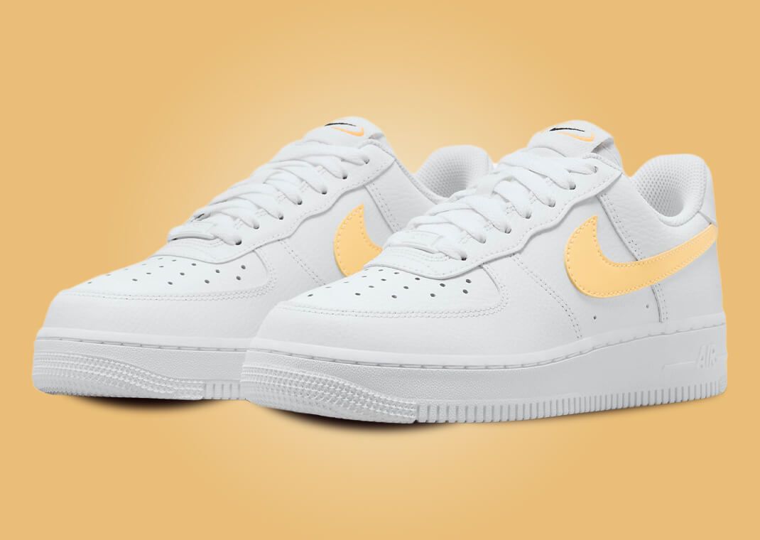 nike air force 1 with yellow swoosh