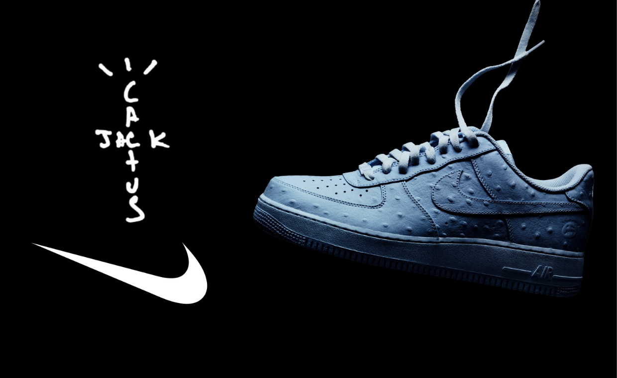 Travis Scott x Nike Air Force 1 Low Ice Blue Teaser