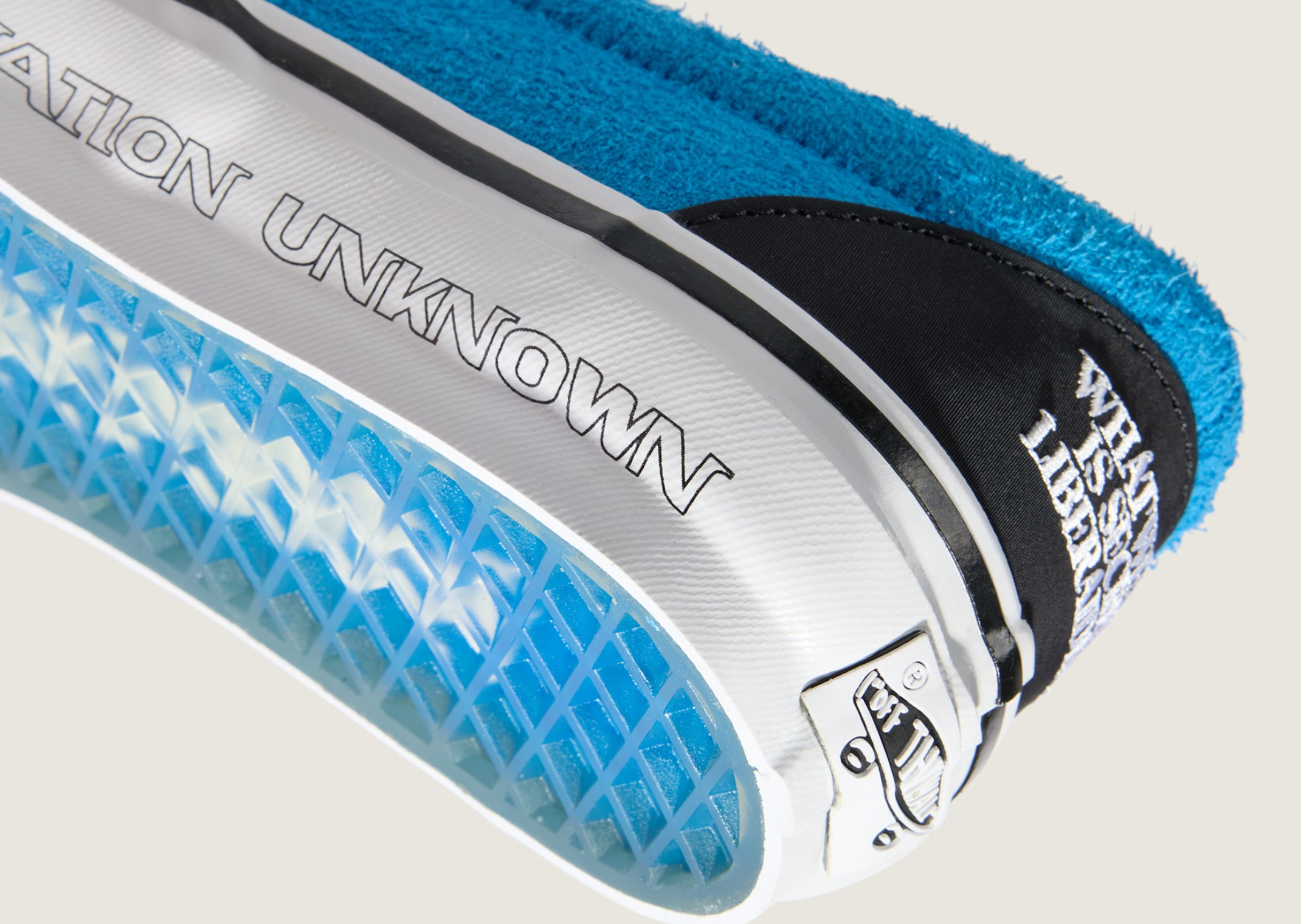 Liberaiders x Vans Slip-On Black Bright Azure - Heel Detail