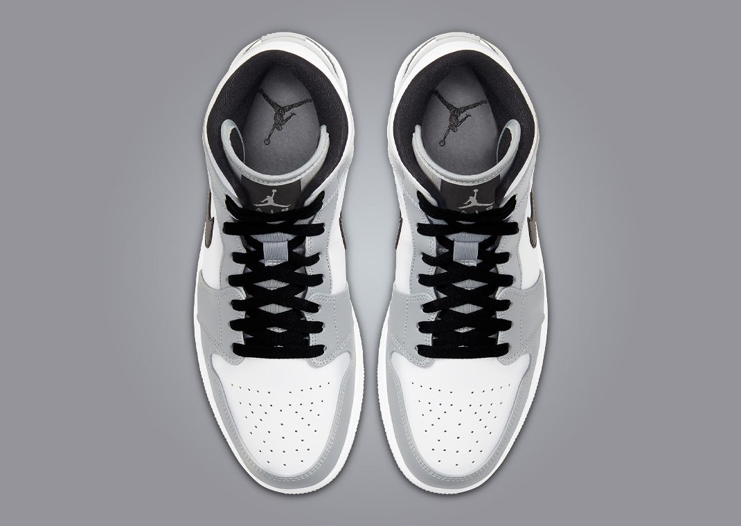 Air Jordan 1 Mid Light Smoke Grey Top