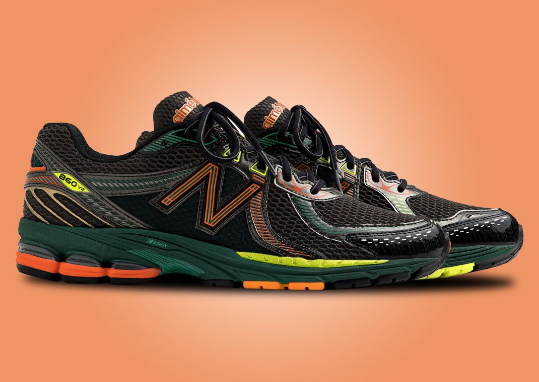 Aime Leon Dore x New Balance 860v2 Black Multi-Color Lateral