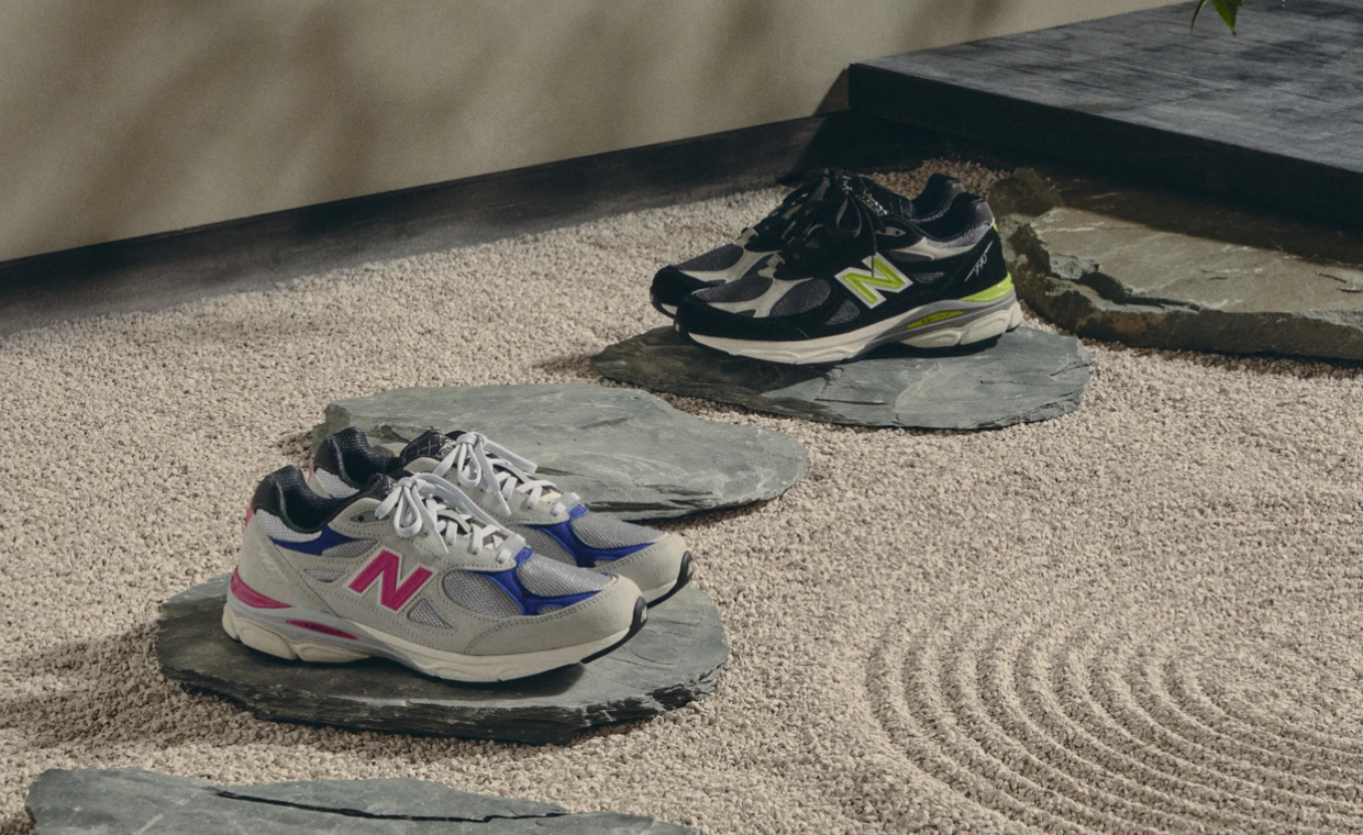 The Kith x United Arrows & Sons x New Balance 990v3 Made in USA Pack Drops This Week