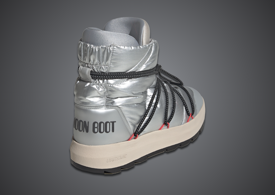 Moon Boot x adidas Ace Mid Core Silver - Heel Angle