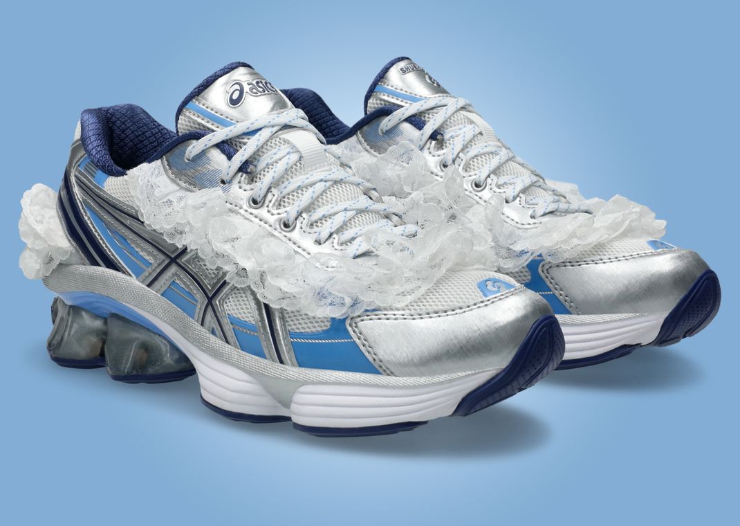 SHUSHU/TONG x Asics Gel-Kinetic Fluent White Dive Blue Angle