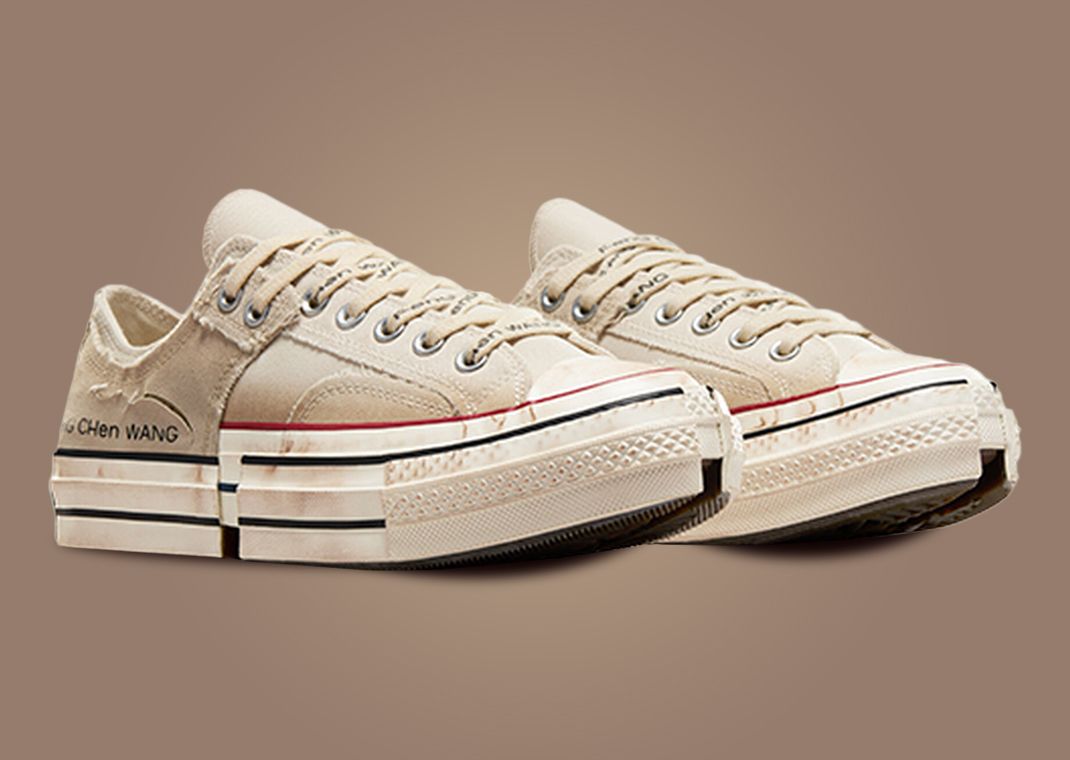Feng Chen Wang x Converse Chuck 70 Ox 2-in-1 Brown Rice Angle