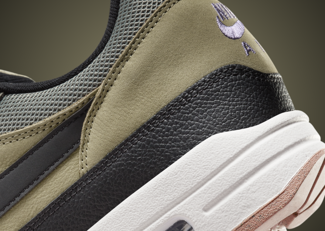 Nike Air Max 1 Dark Stucco Black Heel