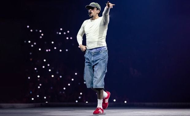 Bad Bunny Breaks Out Never-Before-Seen Red adidas Ballerina On Stage
