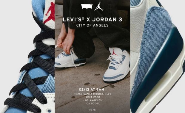 FCFS Levi's x Air Jordan 3 City of Angels Drop at the Levi's Store in LA This Morning