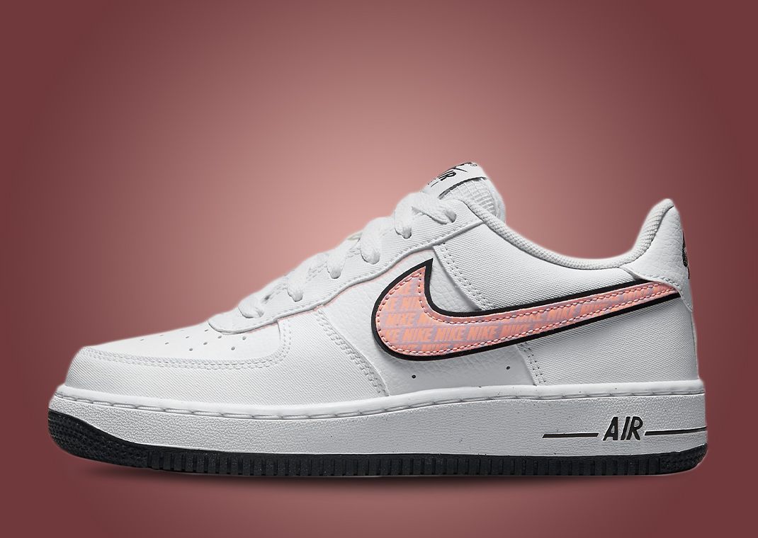 black and peach nike shoes