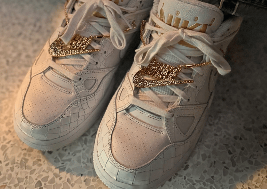 NIGO x Nike Air Force 3 Low White Metallic Gold