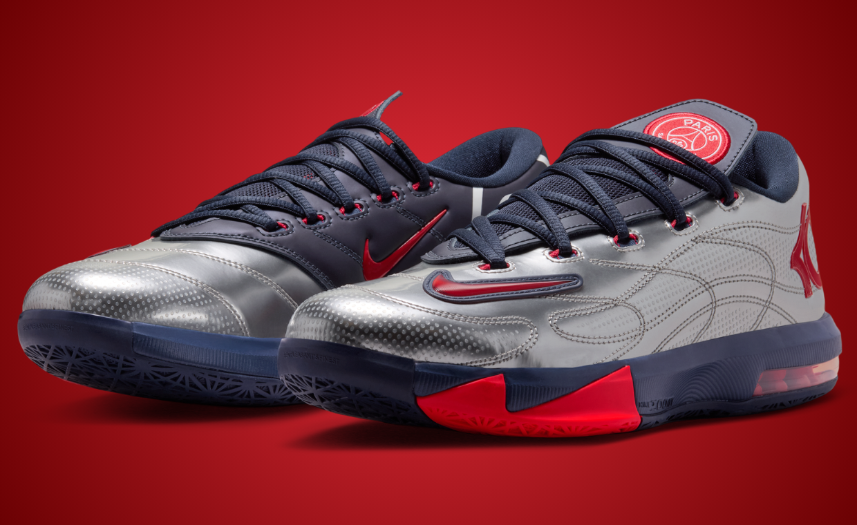 Official Look at the PSG x Nike KD 6 Metallic Silver
