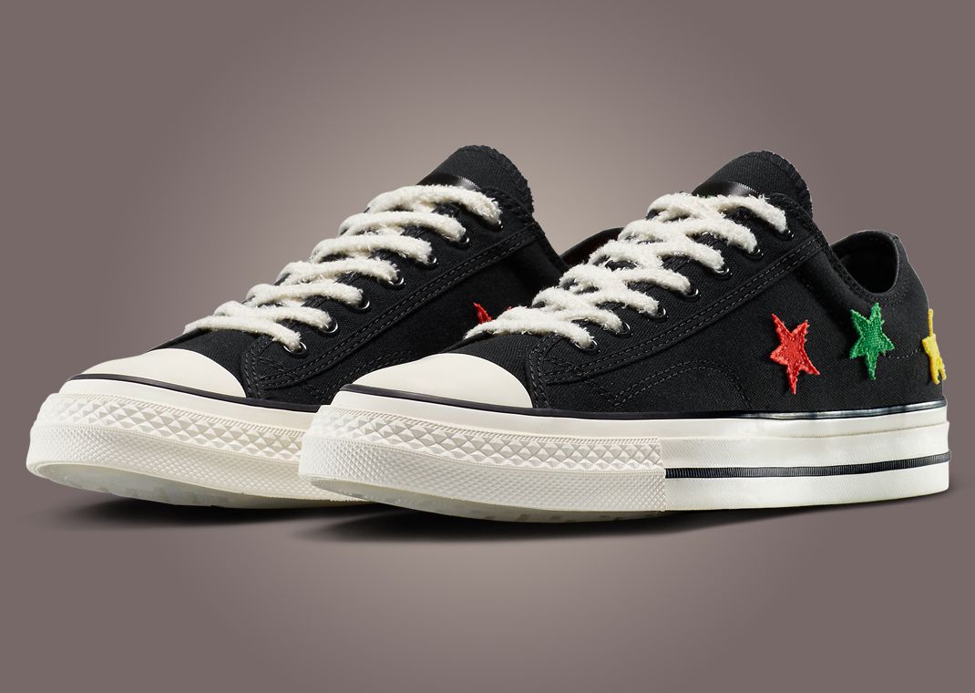 Daily Paper x Converse Star Player 76 Ox Black Angle