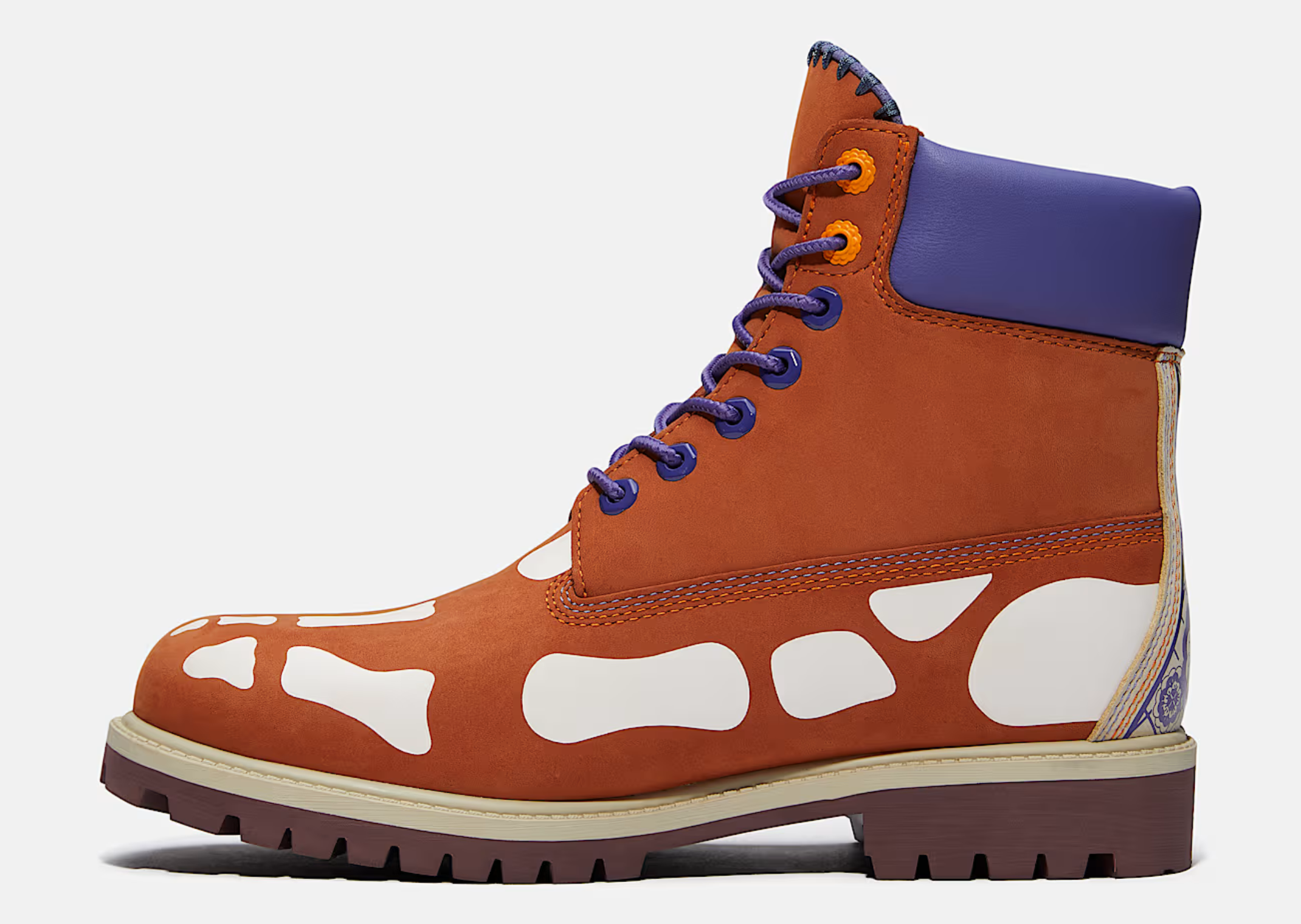 Timberland 6-Inch Boot Día de Muertos Dark Orange - Medial