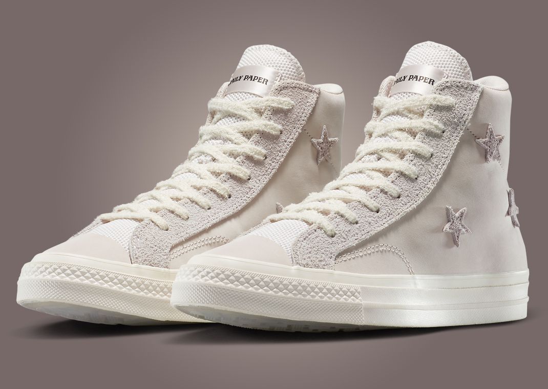 Daily Paper x Converse Star Player 76 Hi White Sand Angle
