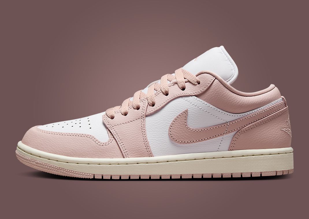 Air Jordan 1 Low White Pink Oxford (W) Lateral Left