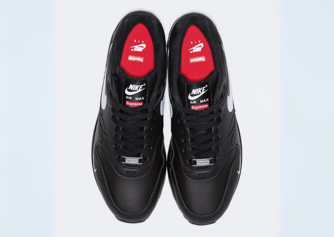 Supreme x Nike Air Max 1 '87 SP Black White Top
