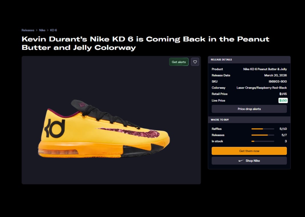 Nike KD 6 Peanut Butter & Jelly