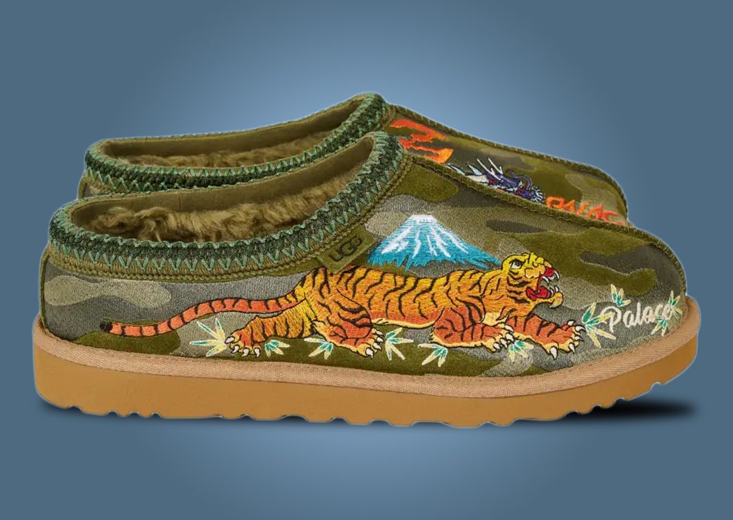 Palace x UGG Tasman Slipper Burnt Olive Camo Lateral
