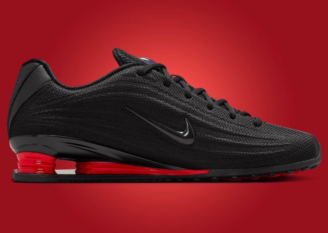 Nike Shox Z Black University Red Medial