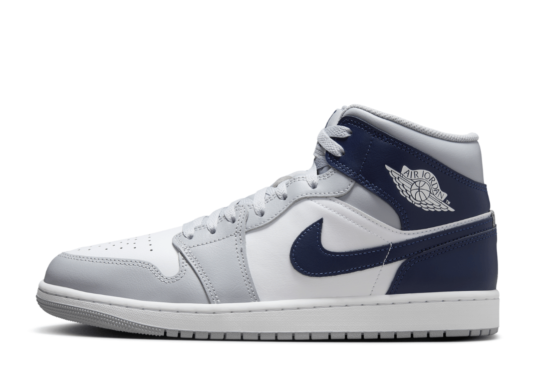 Air Jordan 1 Mid White Wolf Grey Midnight Navy