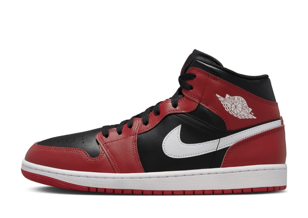 Air Jordan 1 Mid Black Gym Red