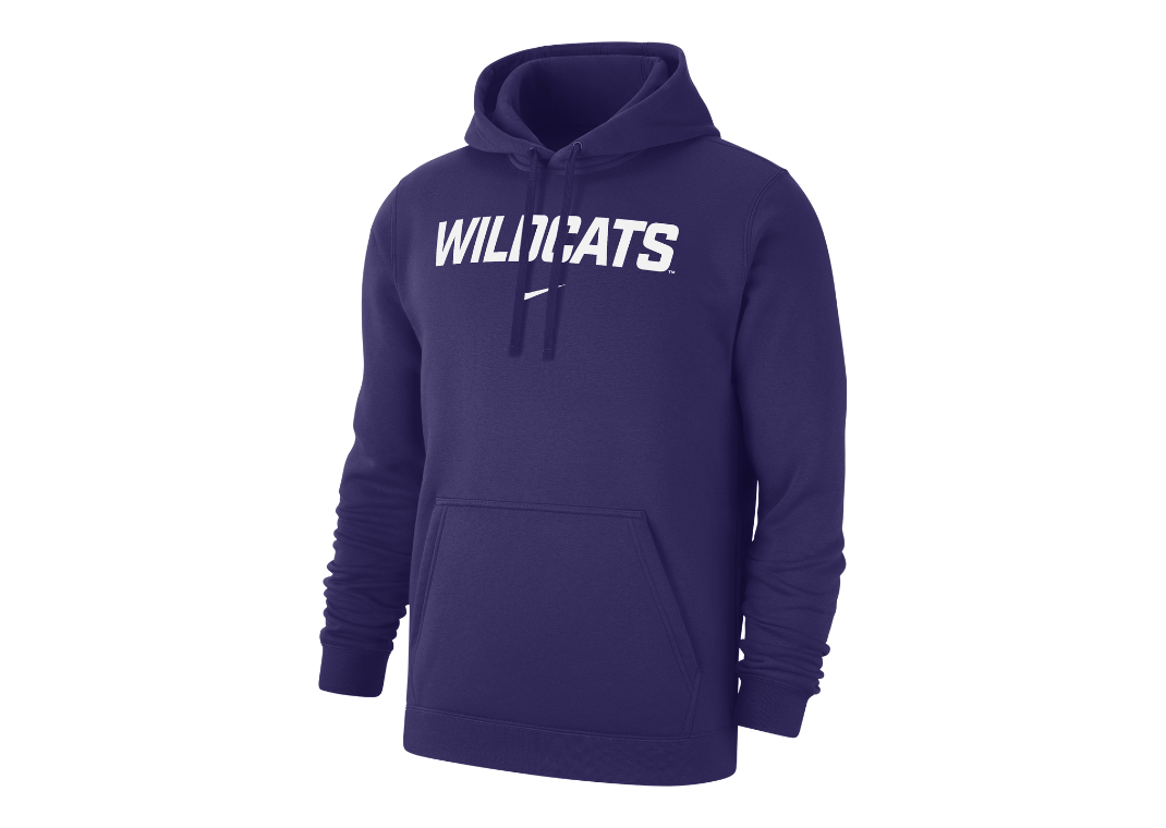 Kansas State Club Fleece Men's Nike College Pullover Hoodie